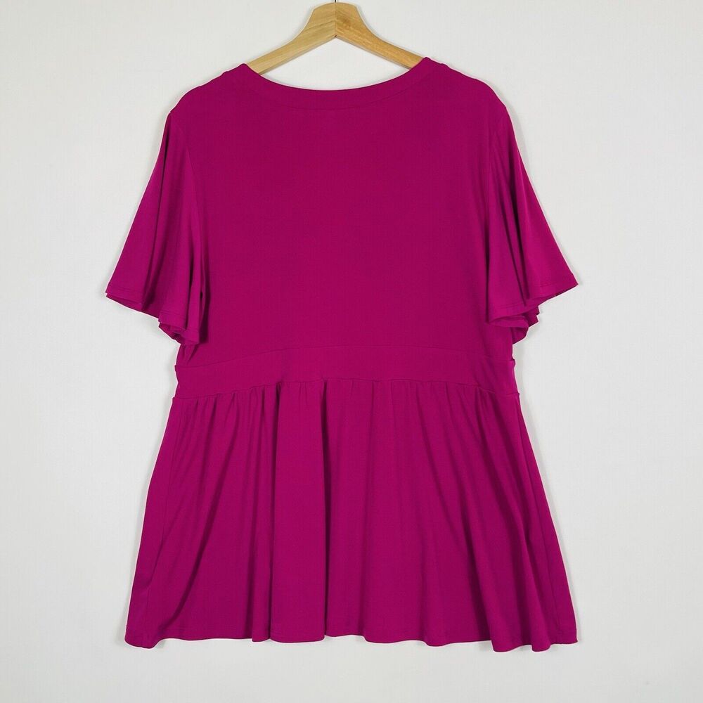Torrid Fuchsia Flutter Sleeve Top - image 4